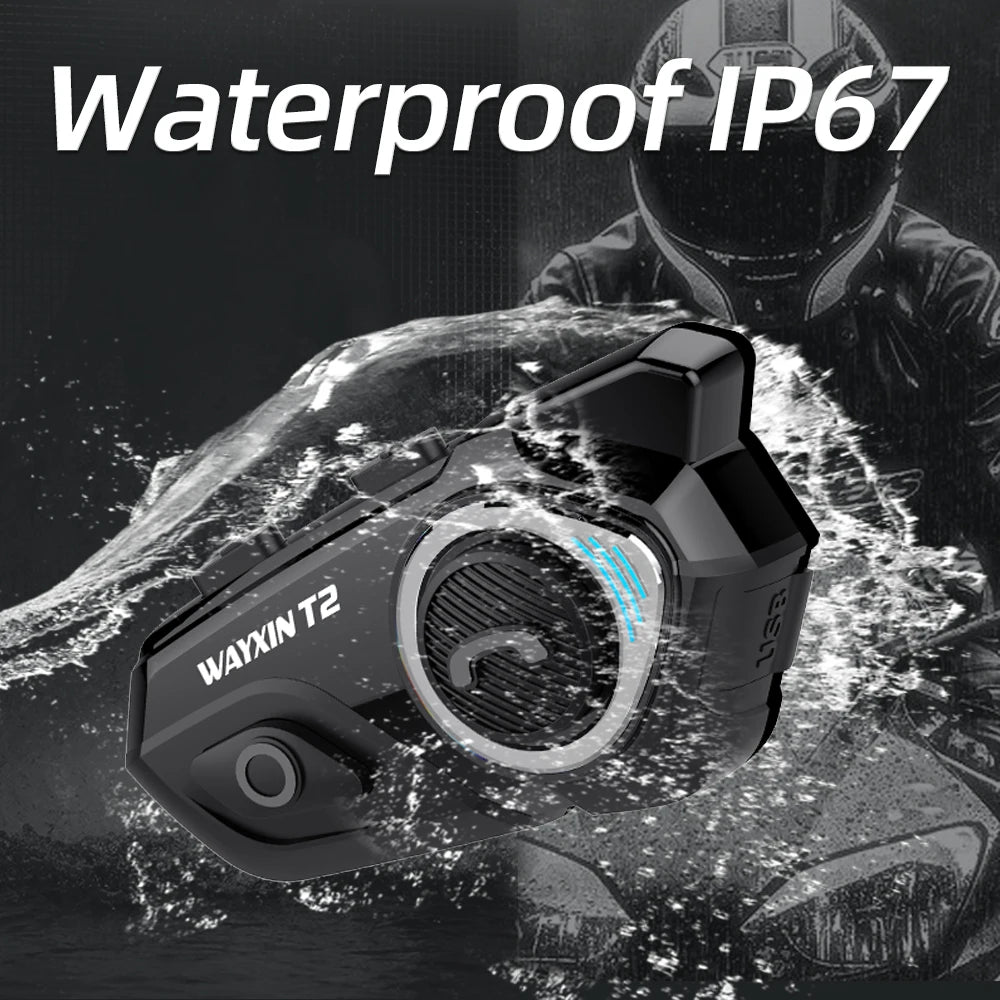 WAYXIN T2 Bluetooth Motorcycle Helmet Intercom