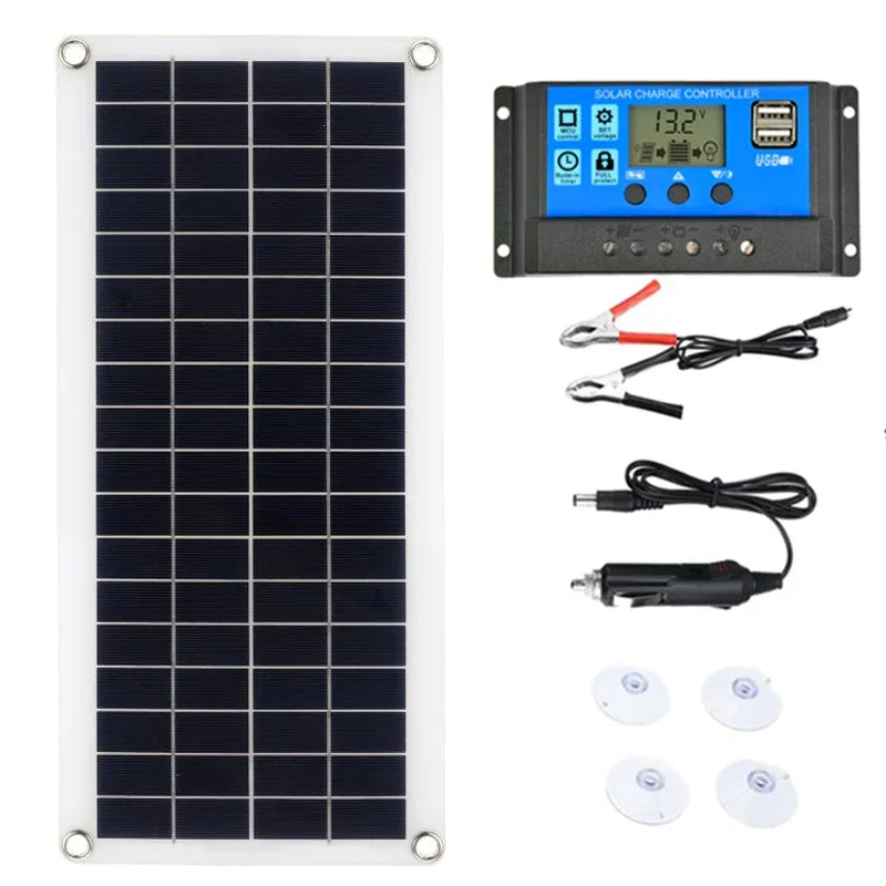 300W Solar Panel Kit 12V USB with 10-60A Controller