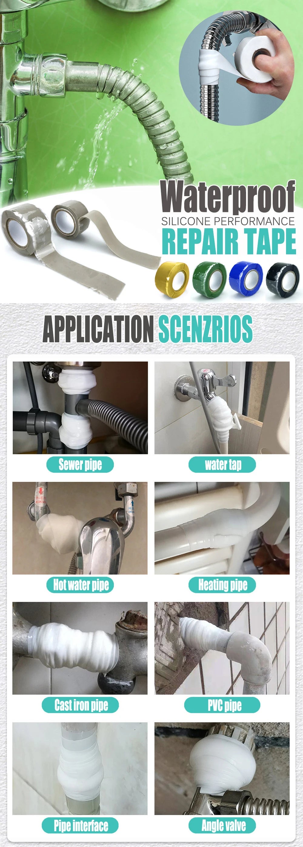 Super Strong Waterproof Stop Leaks  Performance Silicone Adhesive Insulating