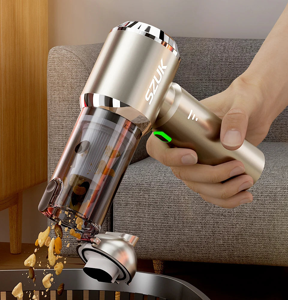 SZUK C012MAX Wireless Car Vacuum – Strong Suction Mini Cleaner