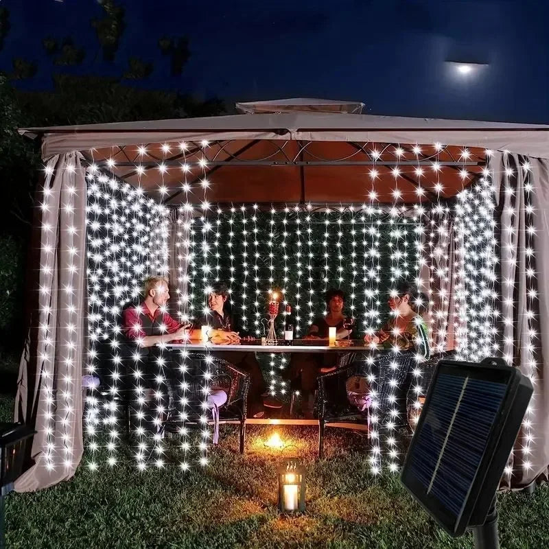 Outdoo Solar Curtain Lights Garden Light Fairy Lights LED Lights