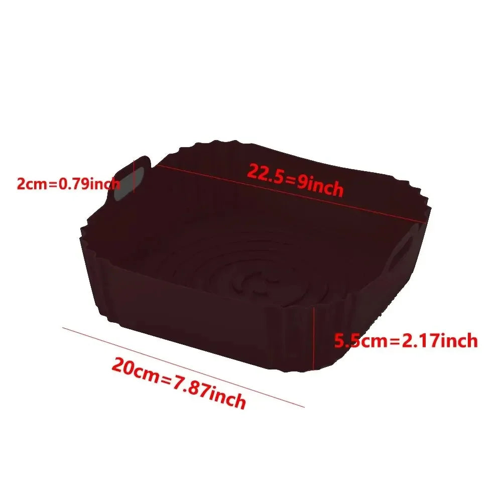 Reusable Silicone Airfryer Pan Liner – Easy Cleaning & Versatile Use