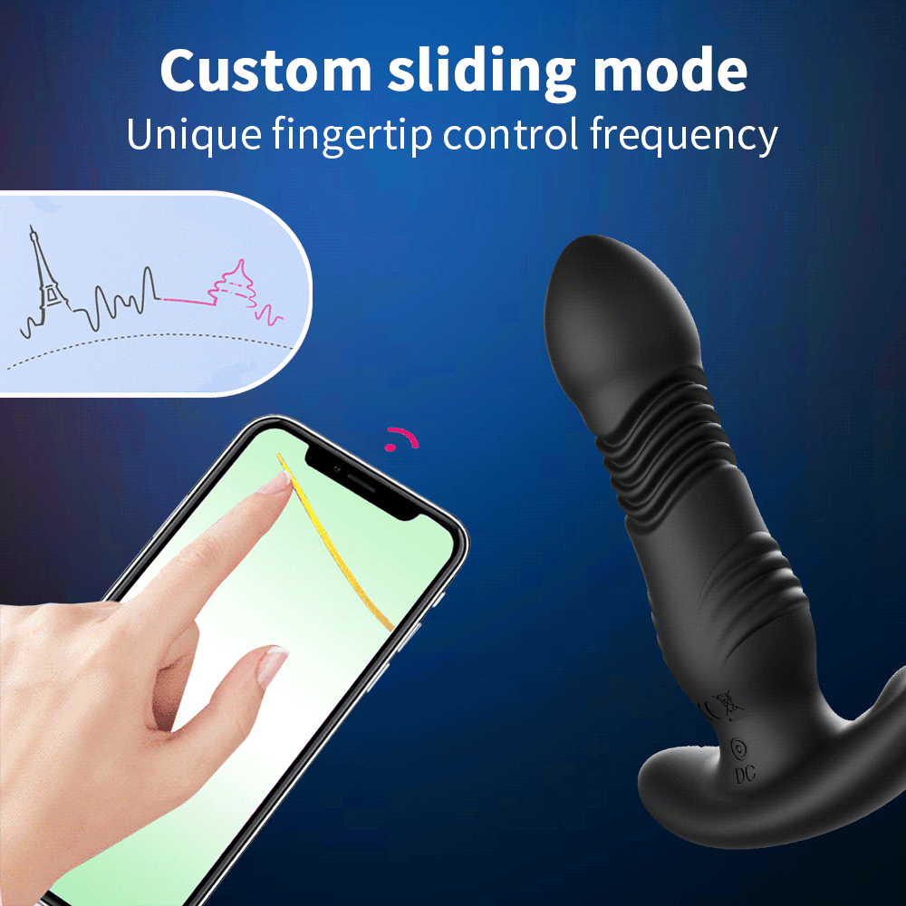 Wireless Thrusting Anal Vibrator with Cock Ring