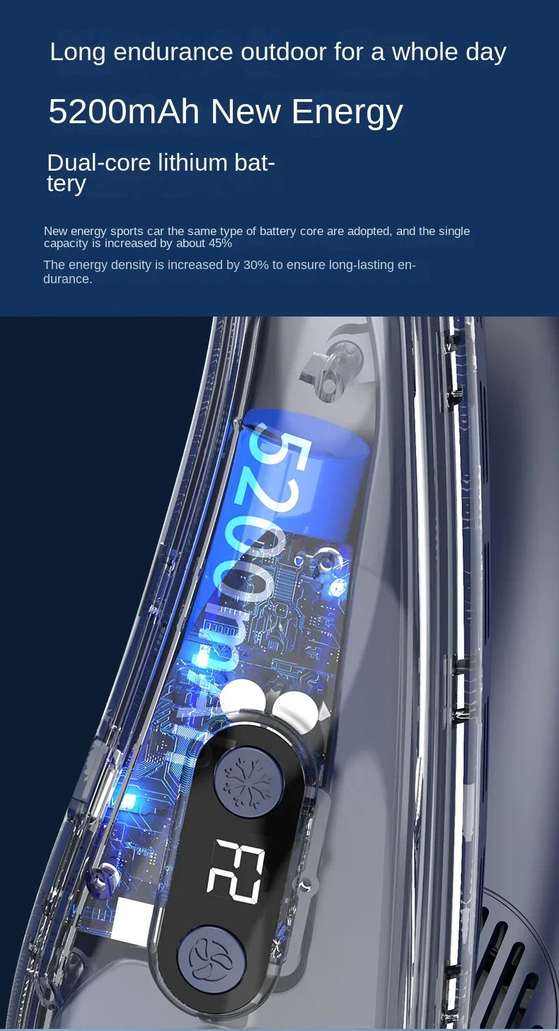 Portable Neck Air Conditioner Bladeless Cooling Fan