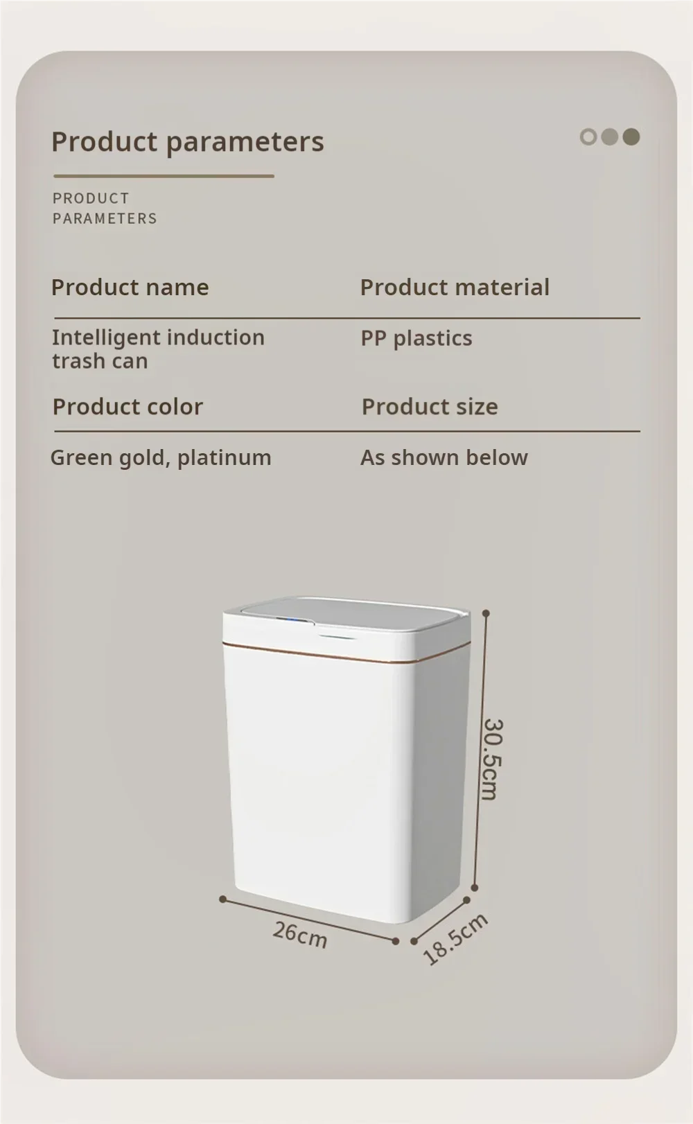 15L White Smart Sensor Trash Can – Auto Bagging