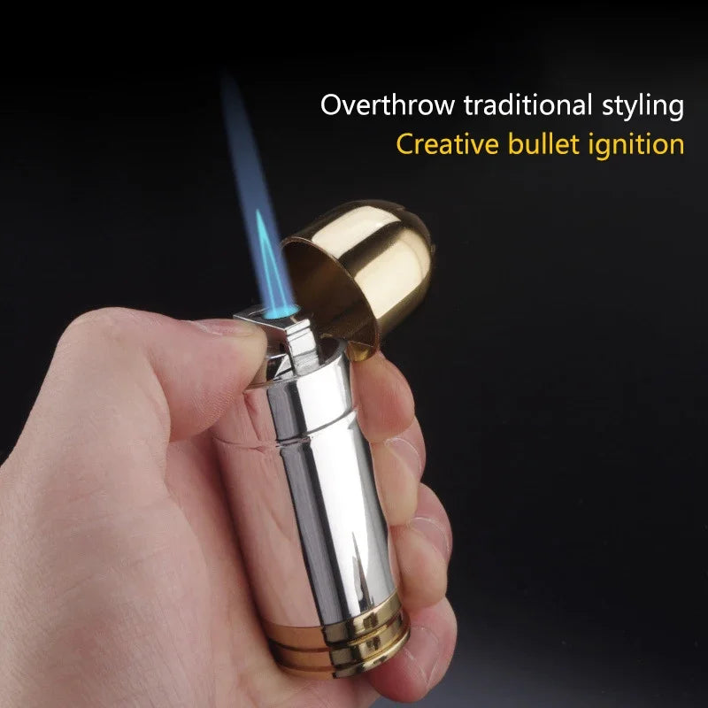 Mini Bullet Jet Flame Lighter – Windproof & Refillable
