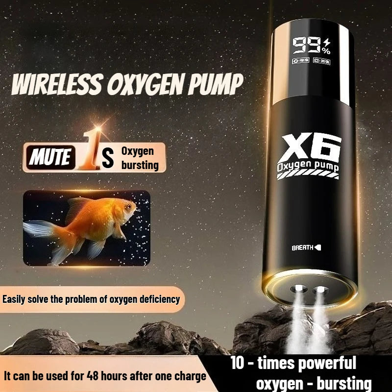 USB Rechargeable Oxygen Pump for Fishing & Aquarium