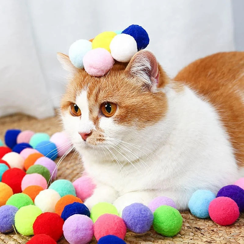 Interactive Cat Toy Mini Shooting Plush Ball
