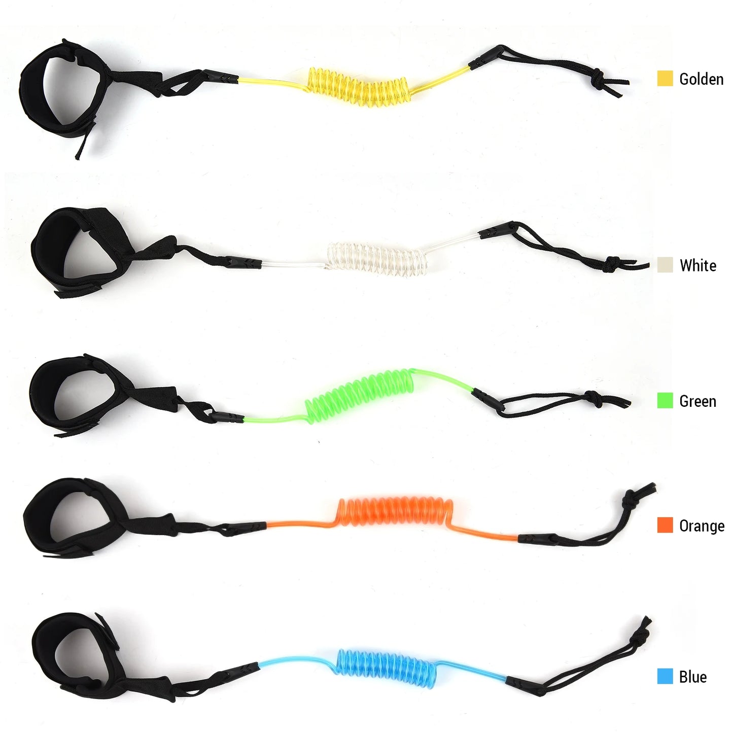 1.2m Coiled SUP Surfboard Leash – 4ft Safety Leg Rope