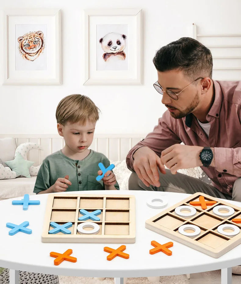 Wooden XO Puzzle Game – Fun Brain Boost for All Ages!