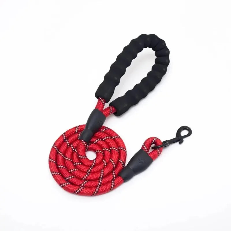 Pet Reflective Nylon Round Leash – Safe & Stylish Walks for Your Dog!