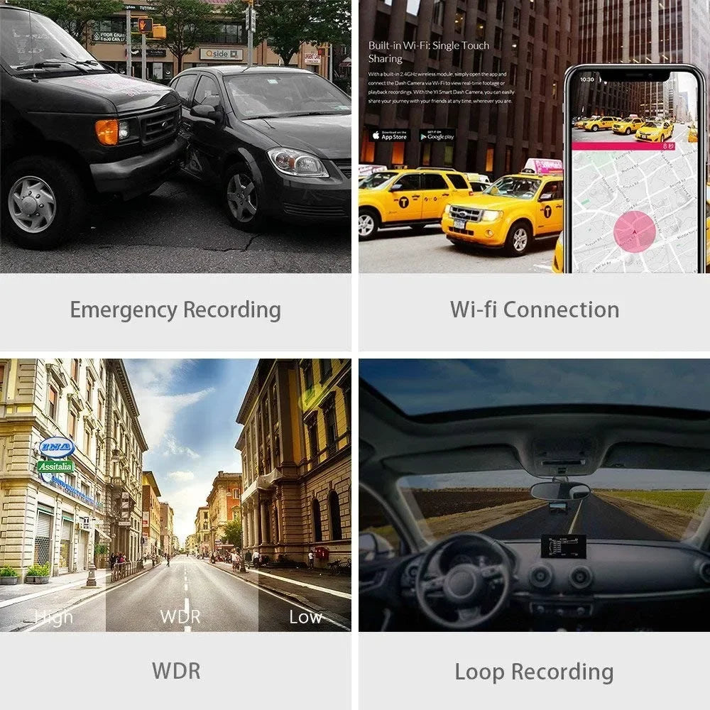 YI Smart Dash Cam – Full HD 1080P with ADAS Safety