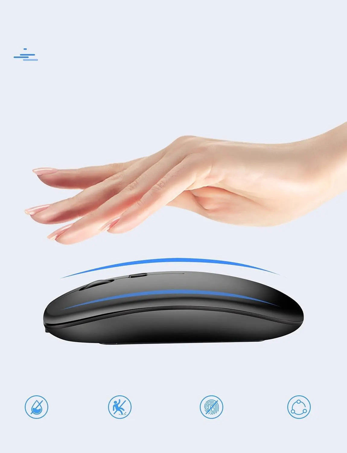 Level up with a quiet, wireless gaming mouse!