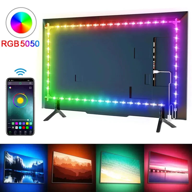 RGB LED Strip Lights Smart SMD 5050 Bluetooth Flexible Tape
