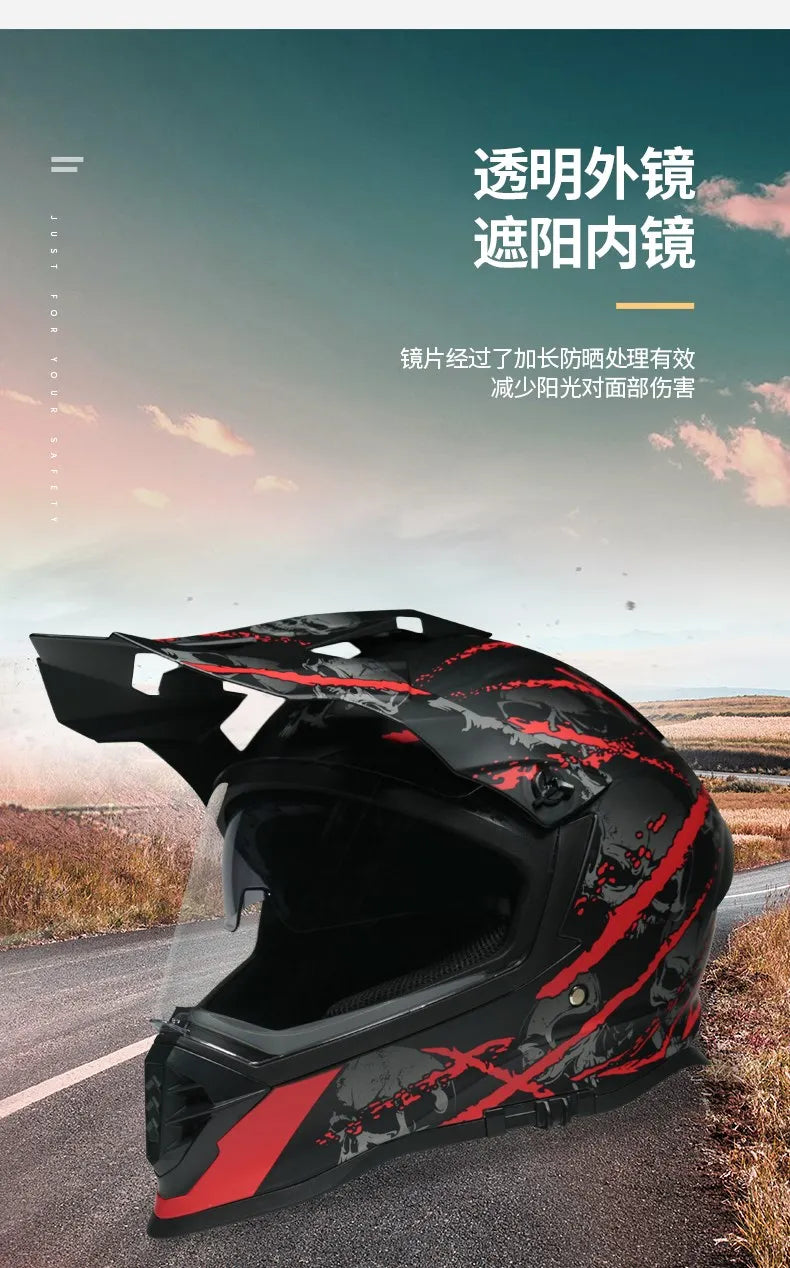 Motorcycle ATV Motocross Off-Road Racing Helmet