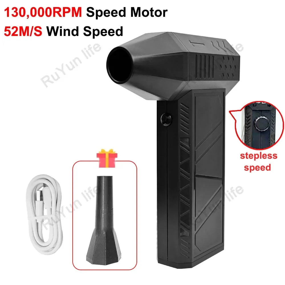 Blast away dust with this 140,000RPM turbo air blower!