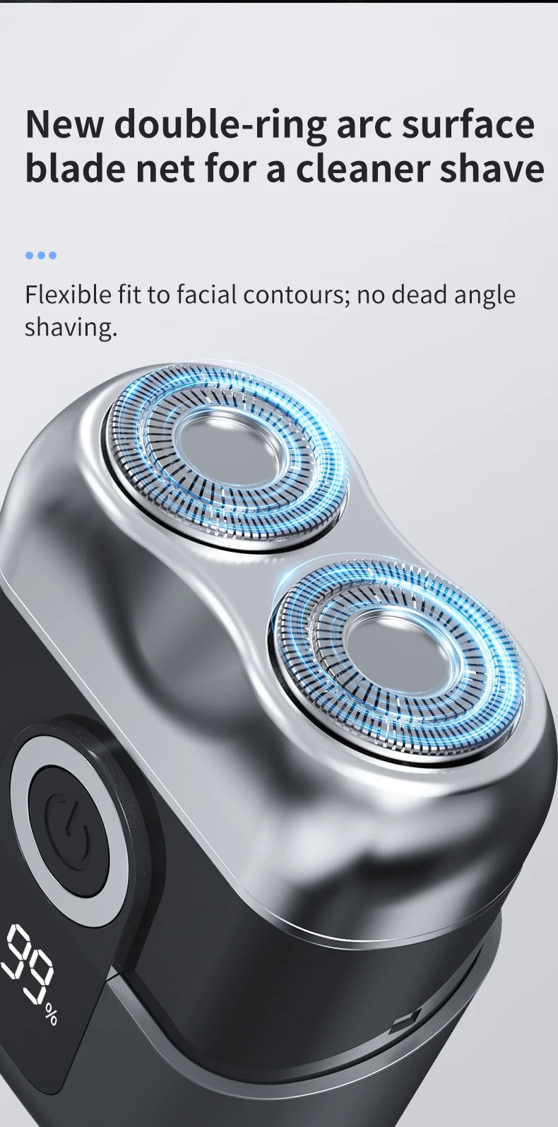 Electric Smart Rechargeable Dual Blade Shaver
