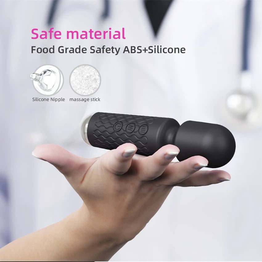 Powerful Dual Motor Silicone Dildo Vibrator Wand