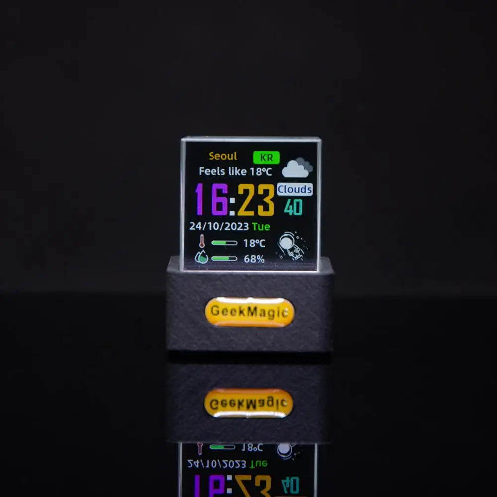 WiFi Smart Crystal Cube Photo Weather Clock