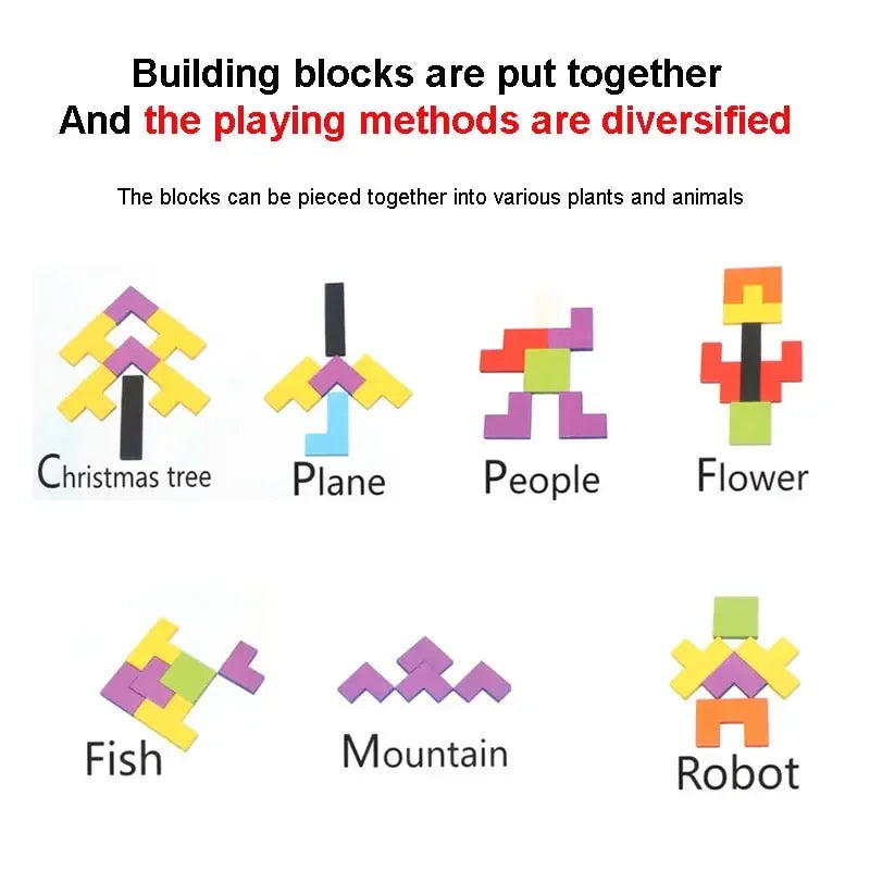 Montessori Wooden Puzzle Blocks – Brain-Boosting 3D Fun!