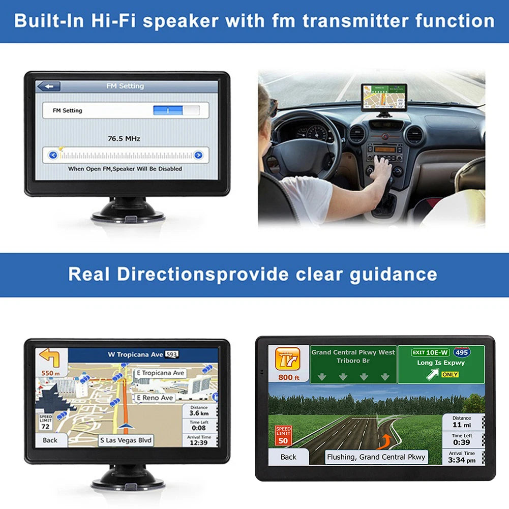 7" GPS Car Navigation – Universal Touchscreen Sat Nav