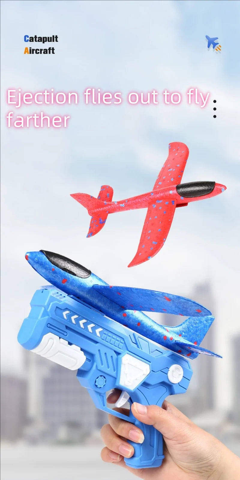 Glowing Foam Glider Launcher – Shoot, Soar & Shine Outdoors!