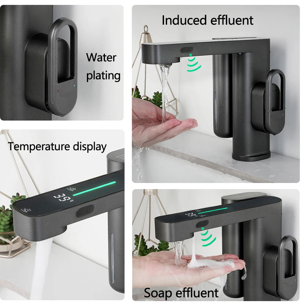 Touchless Bathroom Faucet with Soap Dispenser