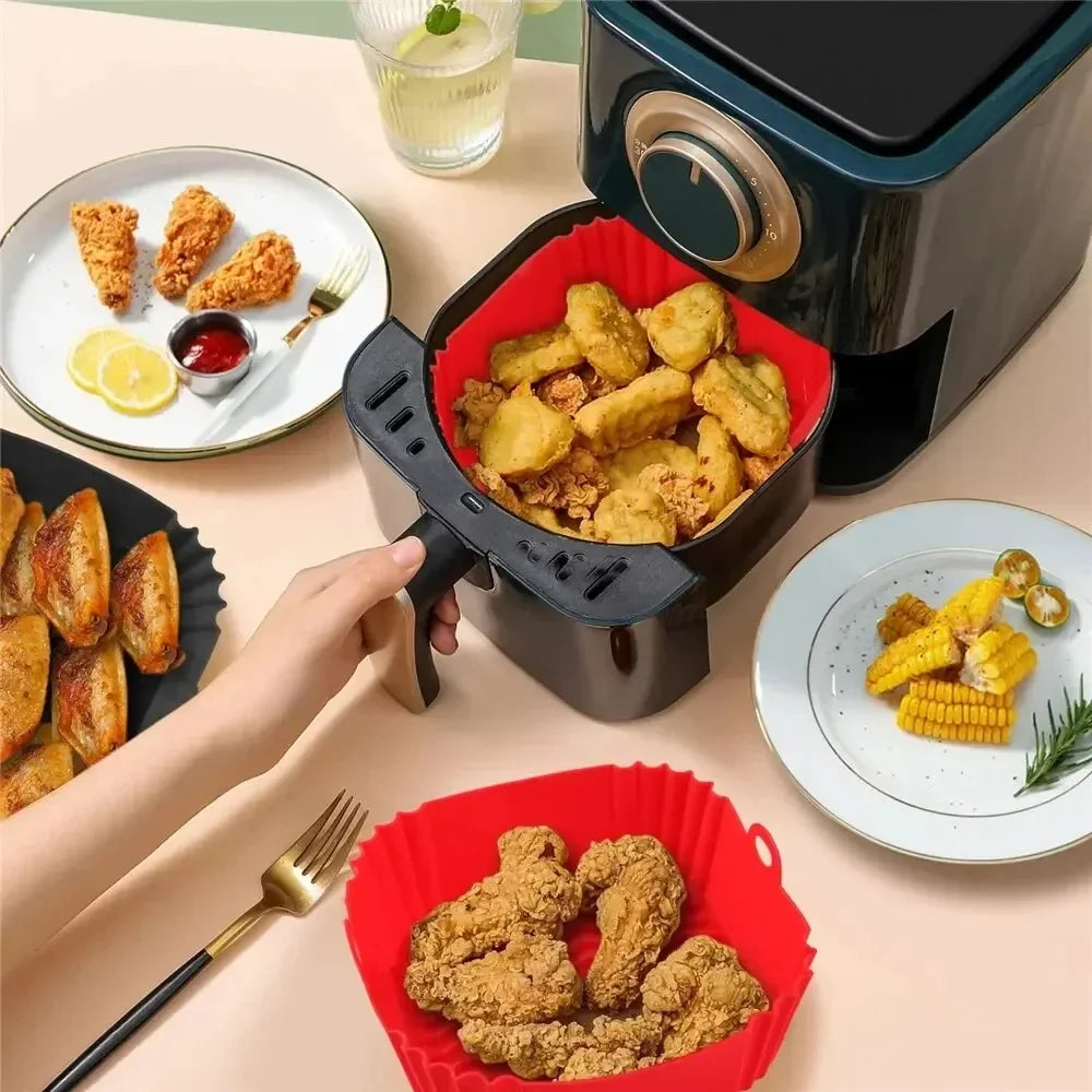 Reusable Silicone Air Fryer Pan Liner - Clickilix