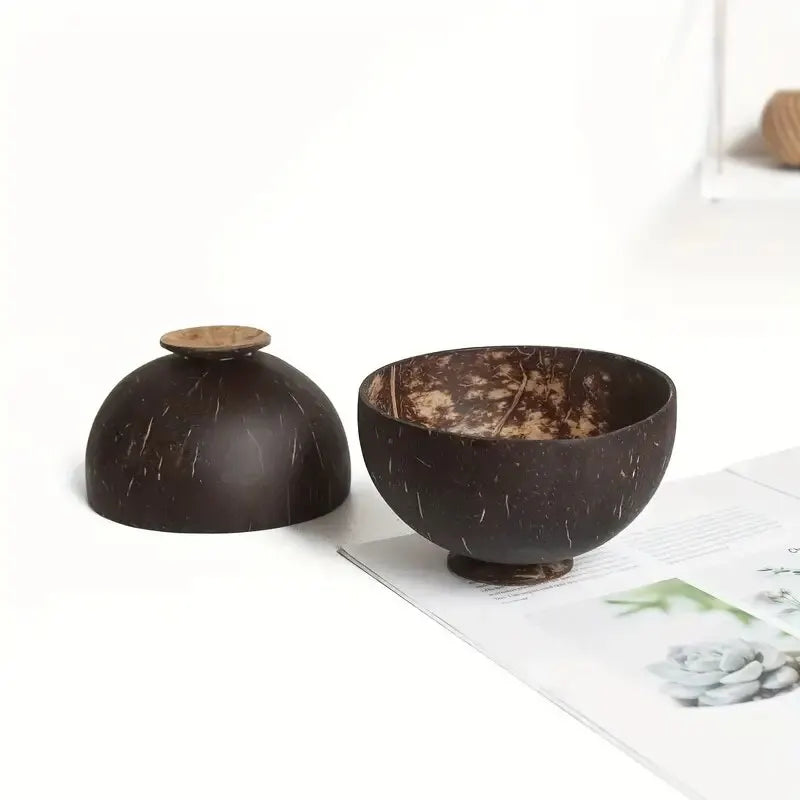 Natural Coconut Bowls for Serving & Salad