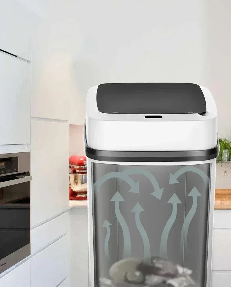 Smart 13L Touchless Trash Can – Waterproof & Odor-Free