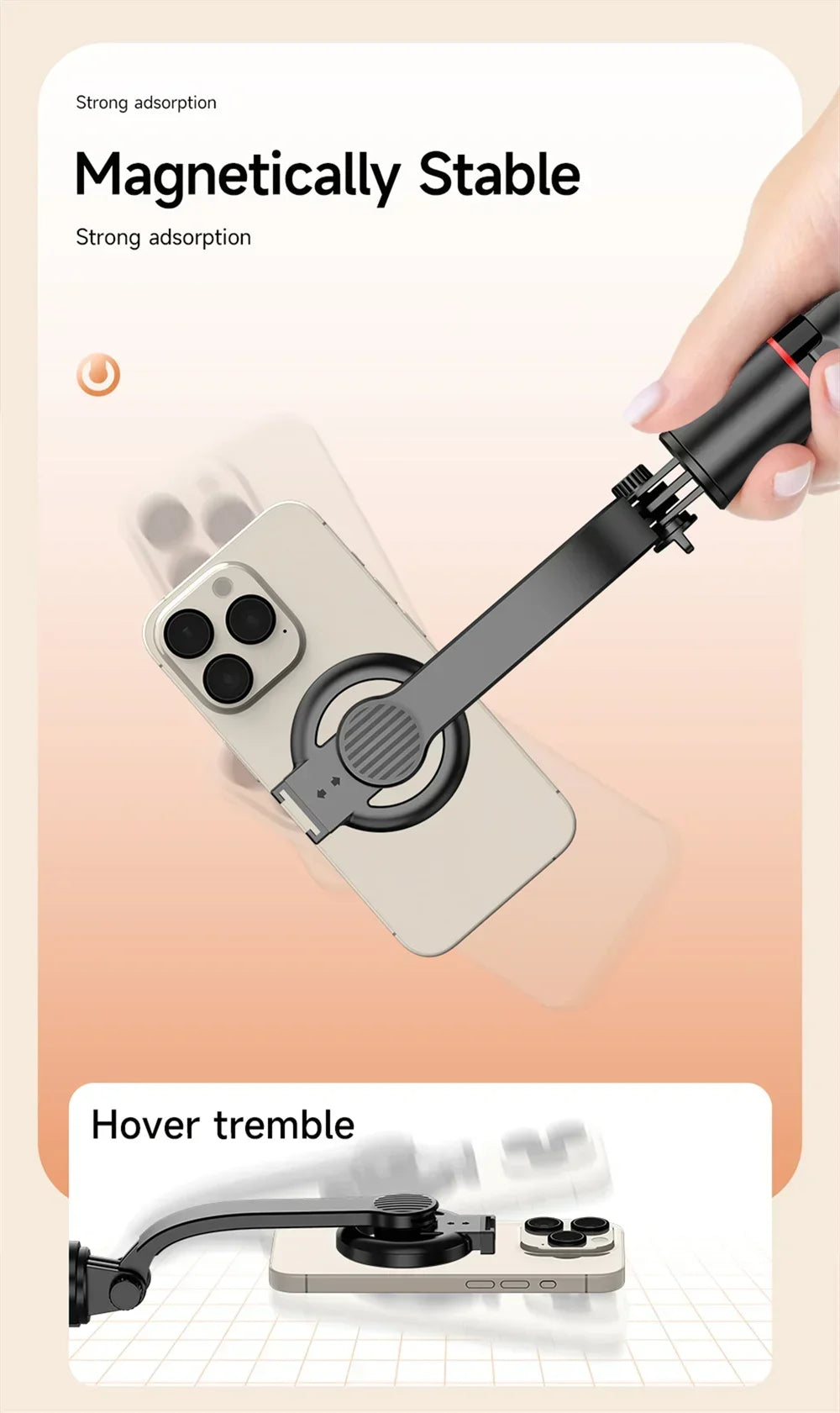 Magnetic Mini Selfie Stick Tripod – Pocket-Sized, Pro-Level Shots!