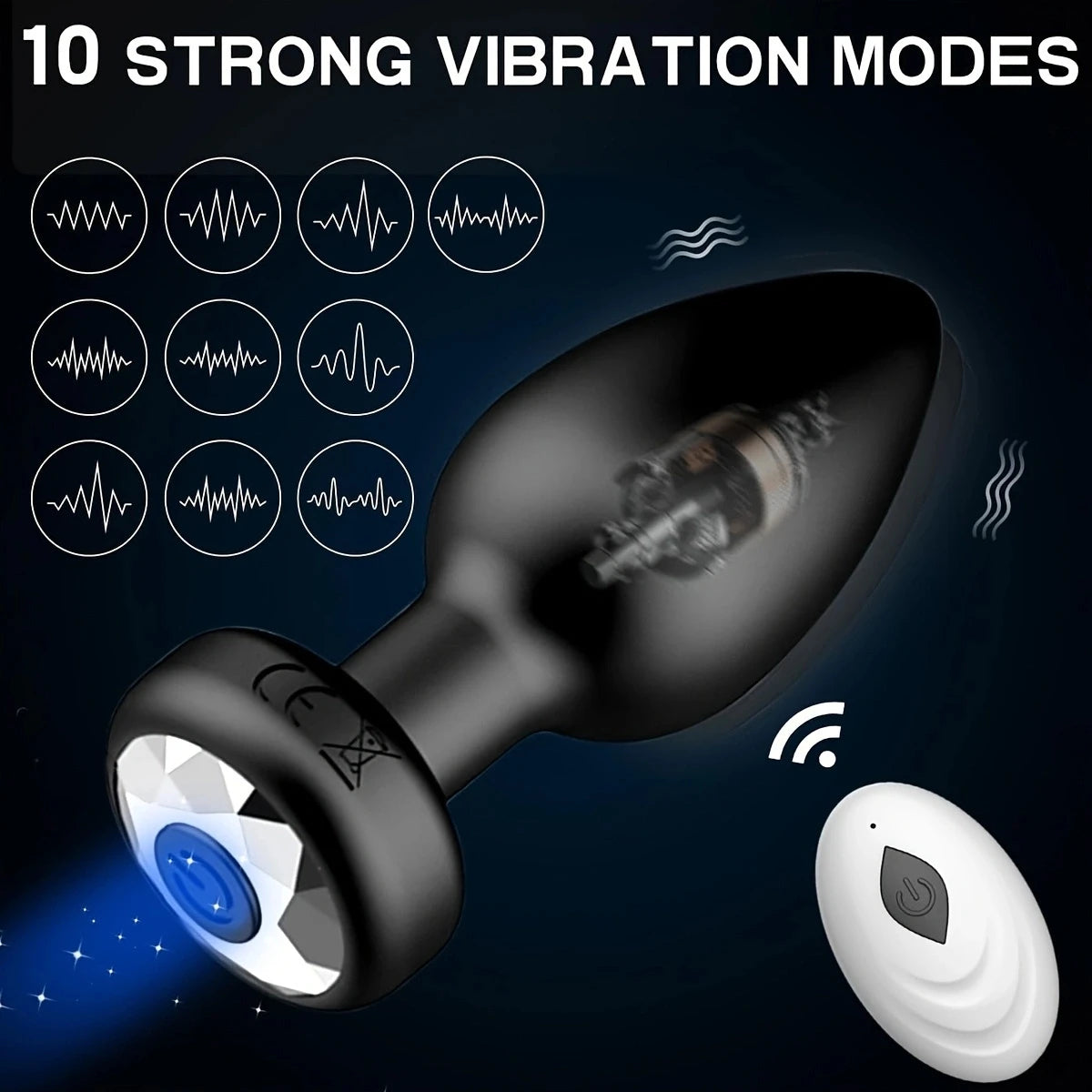 Mini Remote Control Vibrating Anal Plug