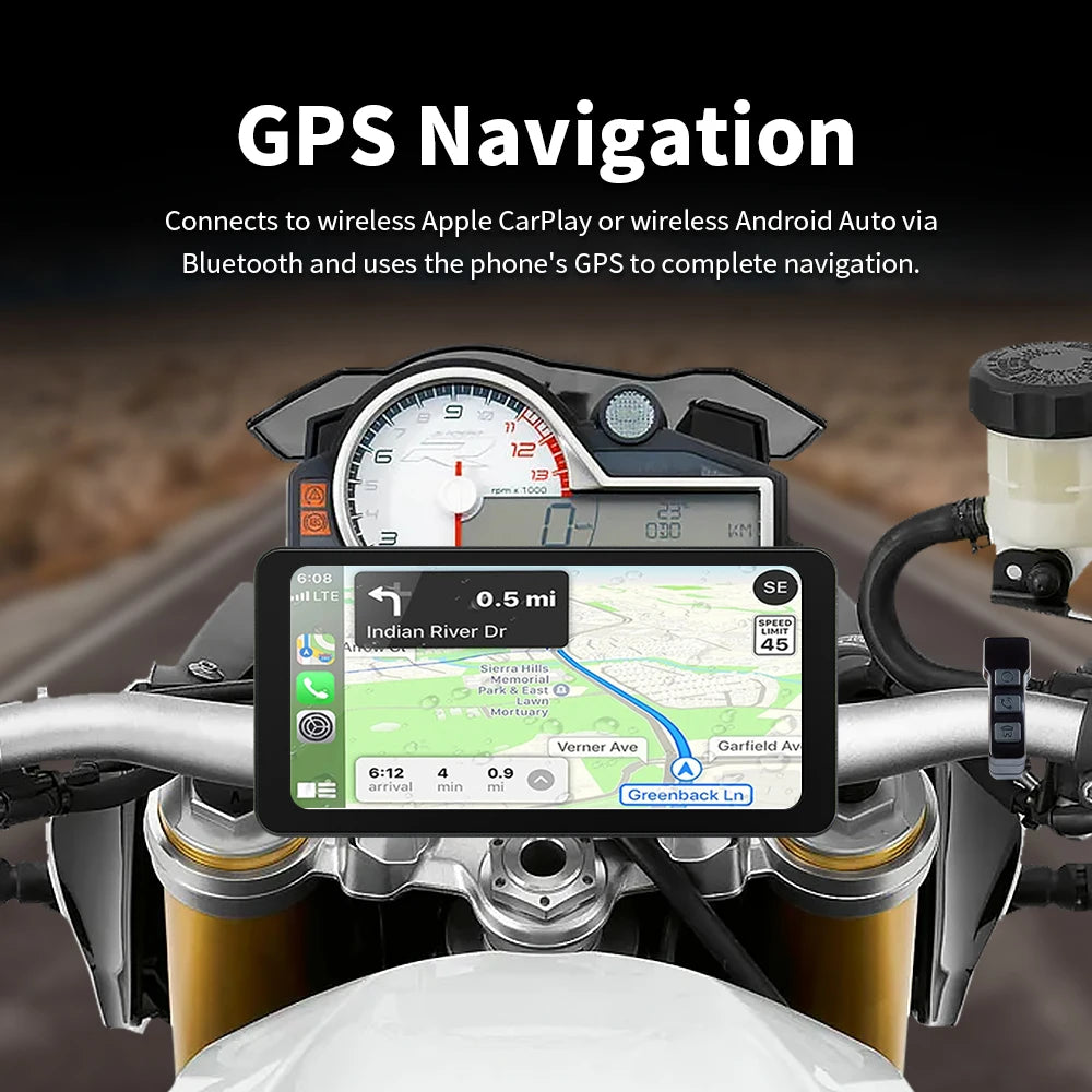 EKIY 6.3" Wireless CarPlay Android Auto GPS