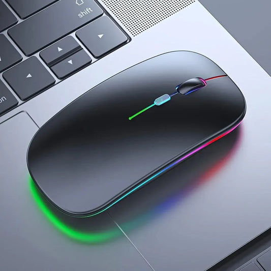 Wireless Mouse Gaming Backlight USB Compatible RGB Rechargeable