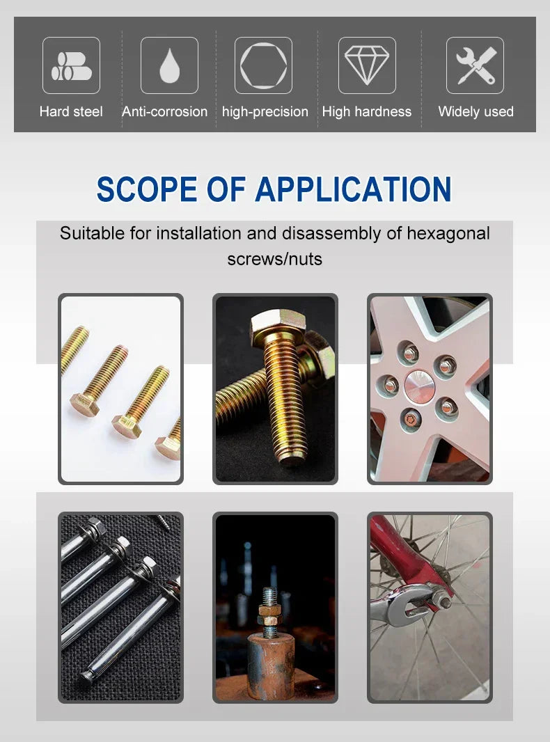 Hex Socket Extension Rod Tool Set
