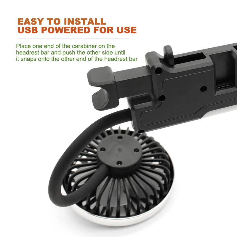 SEAMETAL Dual Head Car USB Cooling Fan