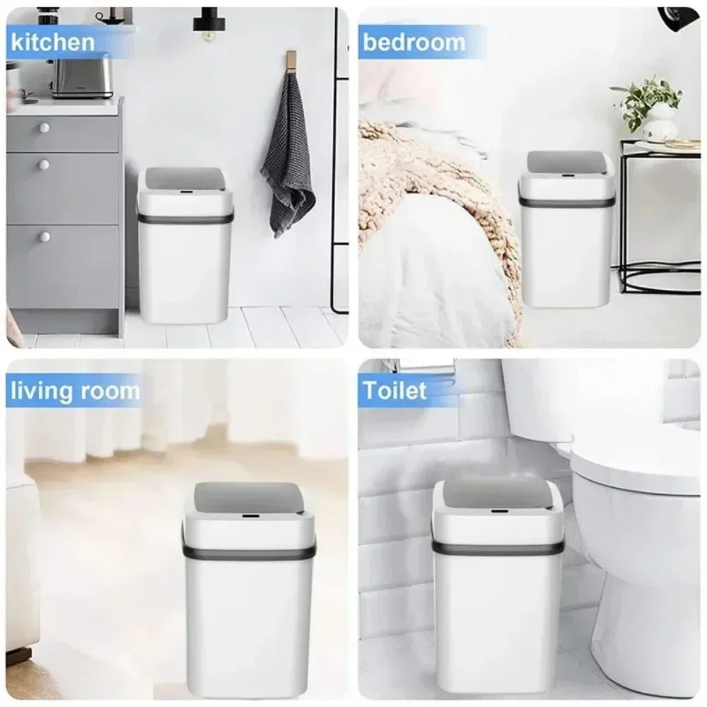 Smart 13L Touchless Trash Can – Waterproof & Odor-Free