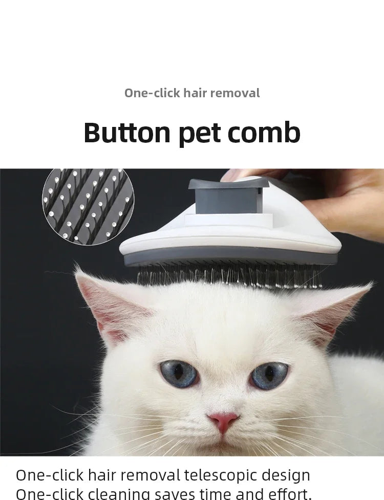 Automatic Pet Hair Removal Grooming Comb