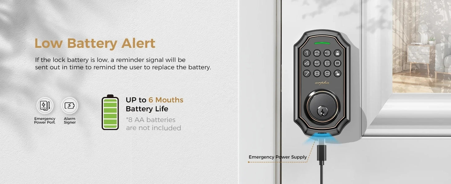 Arpha D180W WiFi Smart Door Lock Keypad