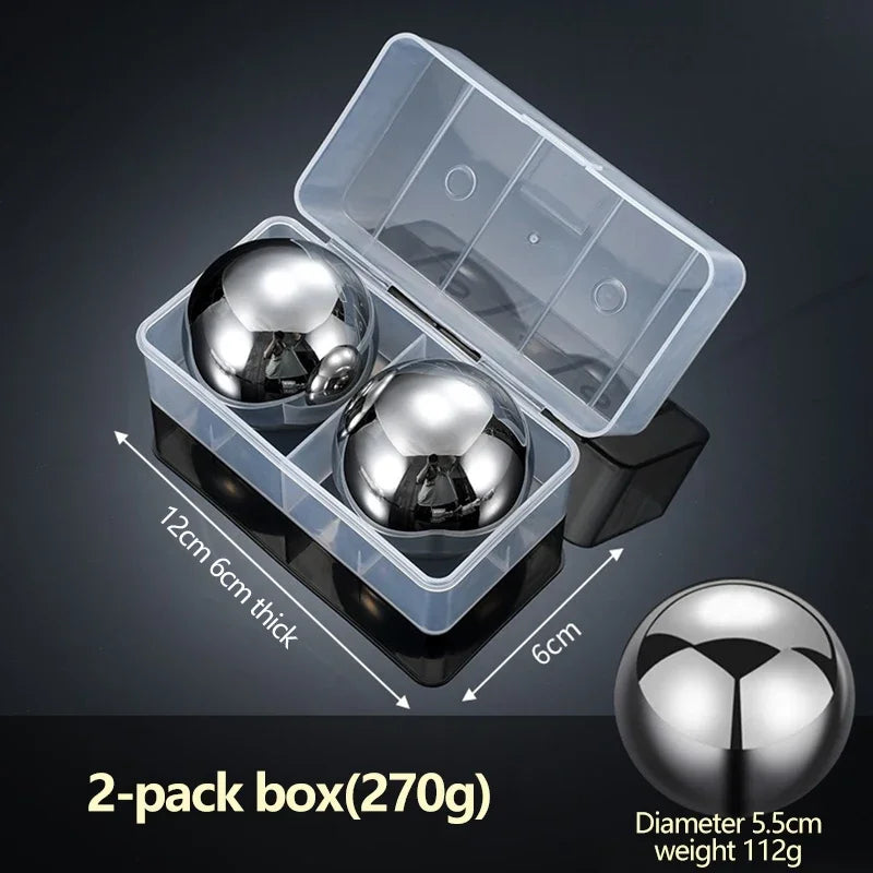 Reusable Stainless Steel Ice Cubes – Set of 2/4/8