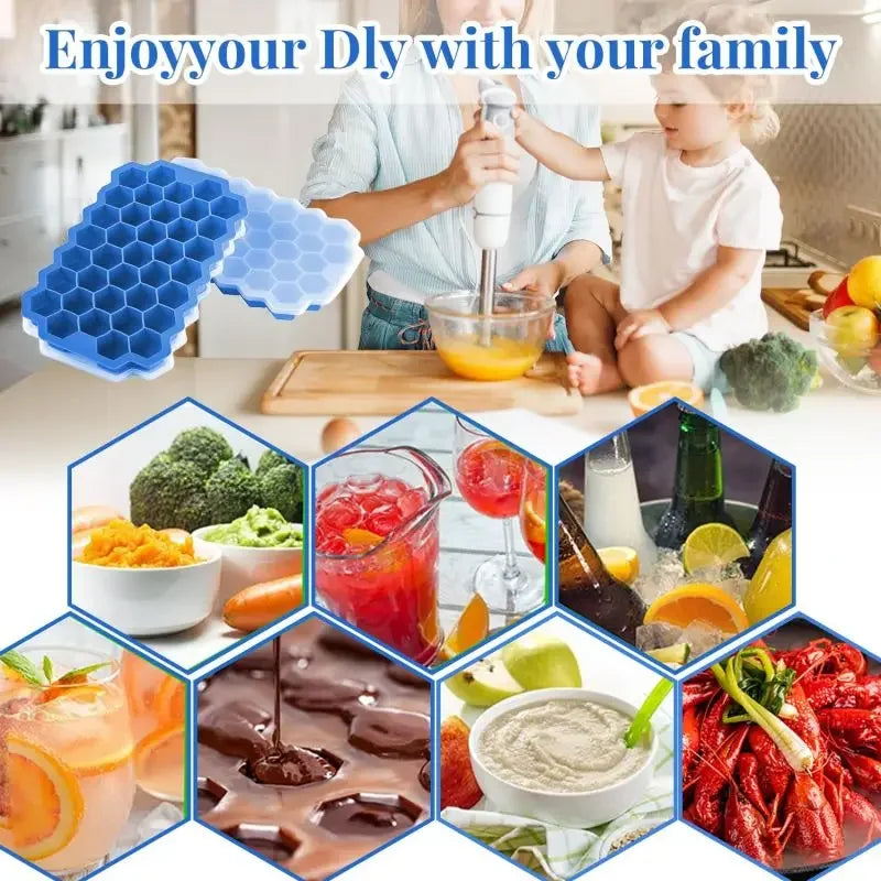 148-Cavity Honeycomb Ice Cube Tray – Chill More, Refill Less