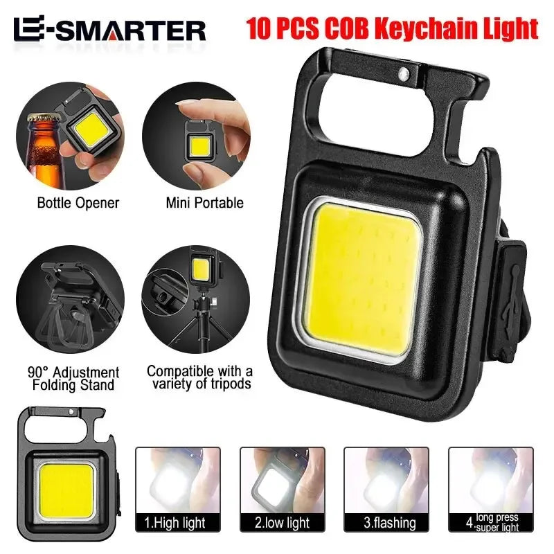 Mini COB Keychain Flashlight with 4 Modes - Clickilix