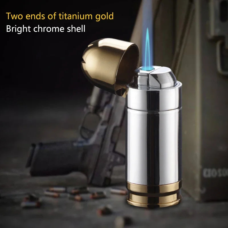 Mini Bullet Jet Flame Lighter – Windproof & Refillable