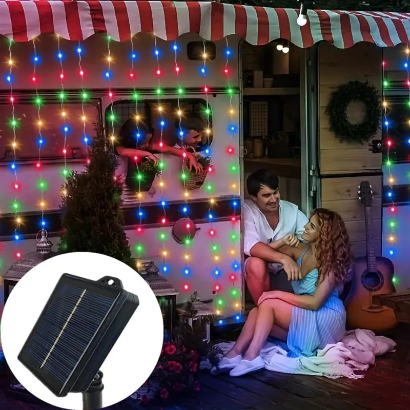 Outdoo Solar Curtain Lights Garden Light Fairy Lights LED Lights
