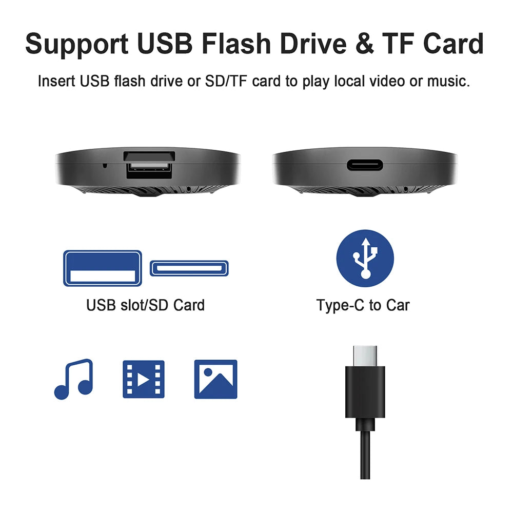 Smart CarPlay AI Box – Android 13 TV Power in Your Car!