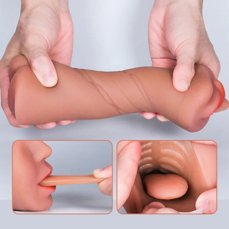 3-in-1 Male Masturbator: Oral, Vaginal & Deep Throat
