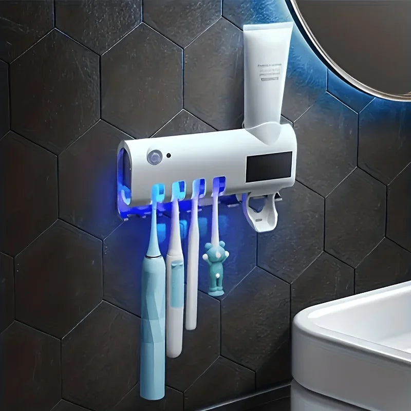 Smart Toothbrush Holder with Auto Dispenser