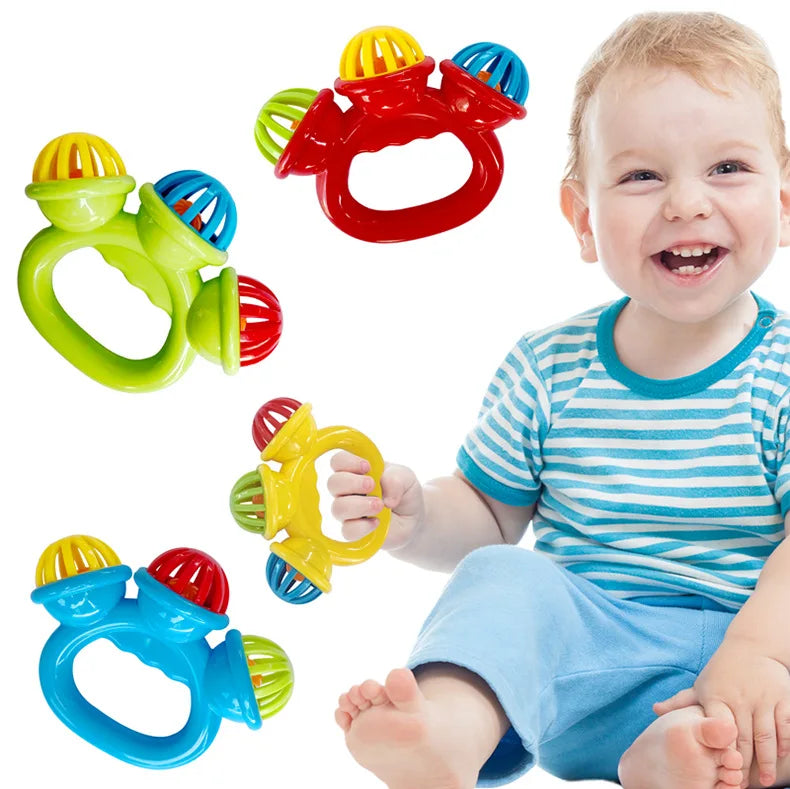 1-4PCS Baby Hand Rattle Ball Sensory Toys