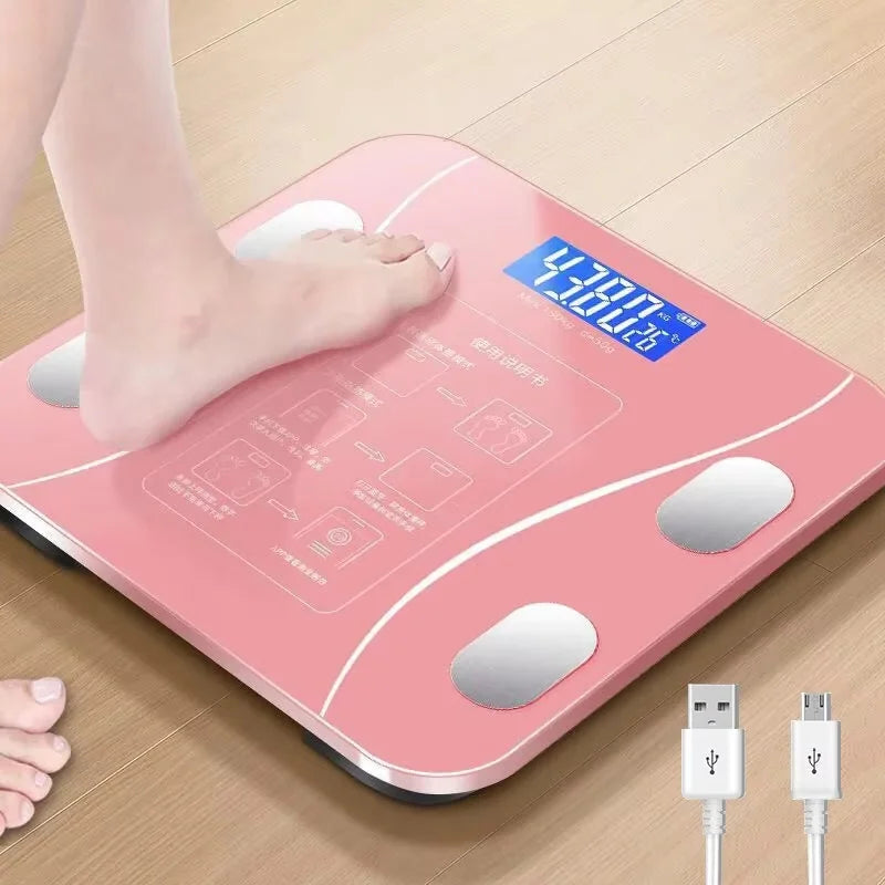 Wireless Smart Body Fat Scale – Black Digital Display