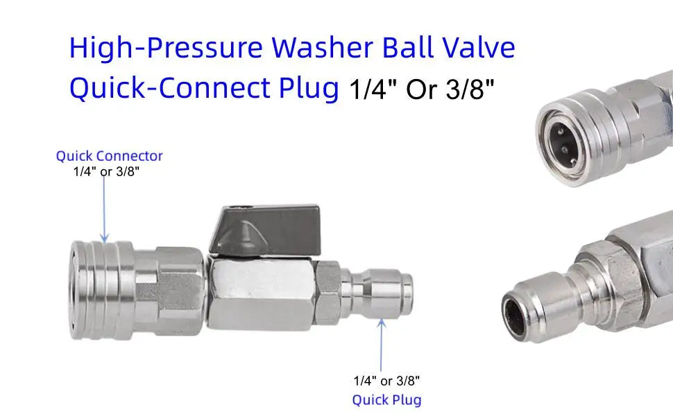 1/4" Ball Valve Quick Connector – Control High Pressure with a Click!